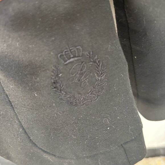 ZARA black two buttons embroidered pocket tailored slim fit blazer jacket S - Picture 7 of 14